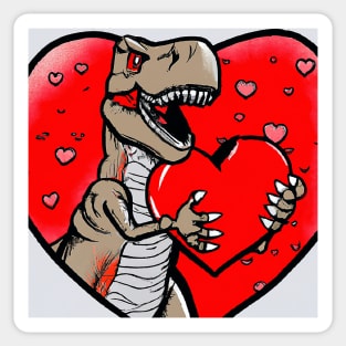 T-Rex In Love Sticker